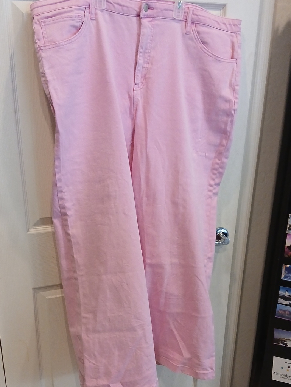 Ava & Viv Light Pink Wide-Leg Jeans